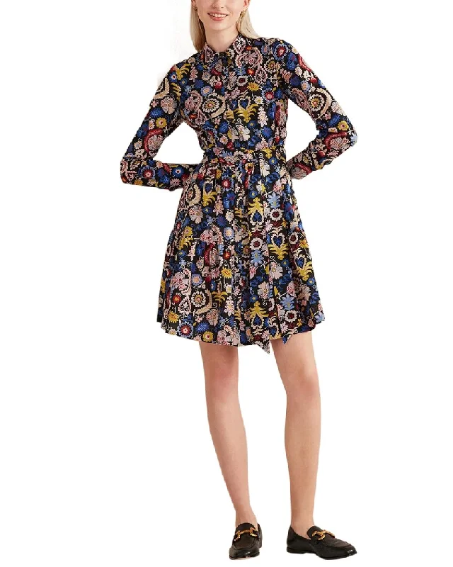 All Season Fashion Collection Boden Tiered Mini Shirt Dress