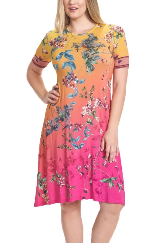 Online Impressions Boutique Emboy Swing Dress In Multi
