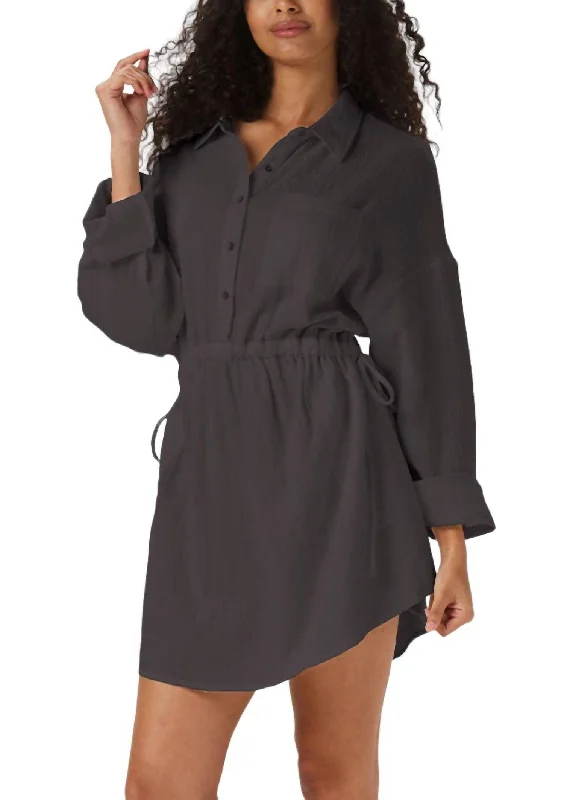 Affordable Online Boutique Kalo Shirt Dress In Phantom