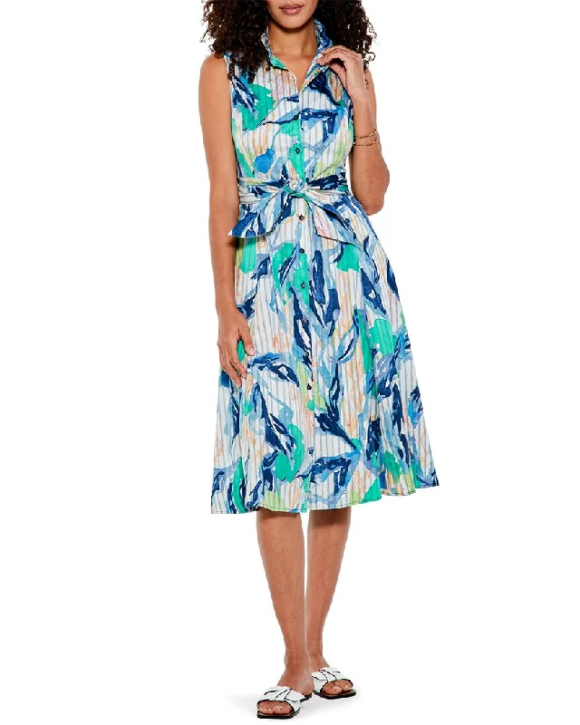 Forward Trendsetter NIC+ZOE Petite Scribble Vines Shirt Dress