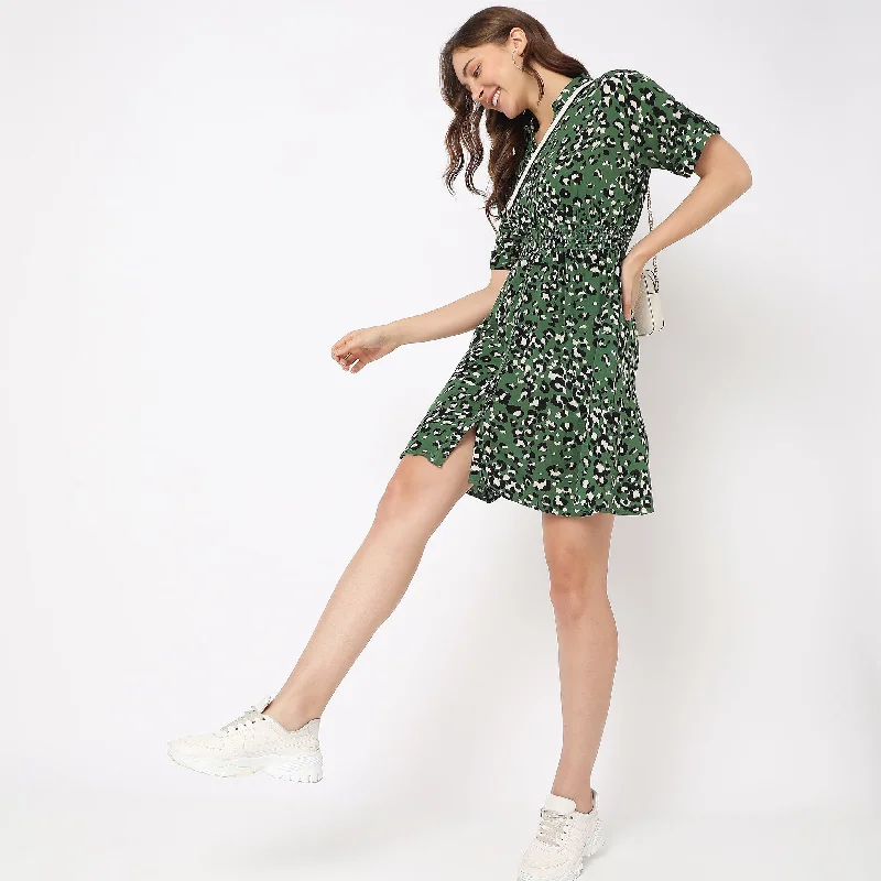 Exclusive Deals Online Regular Fit Printed Dress
