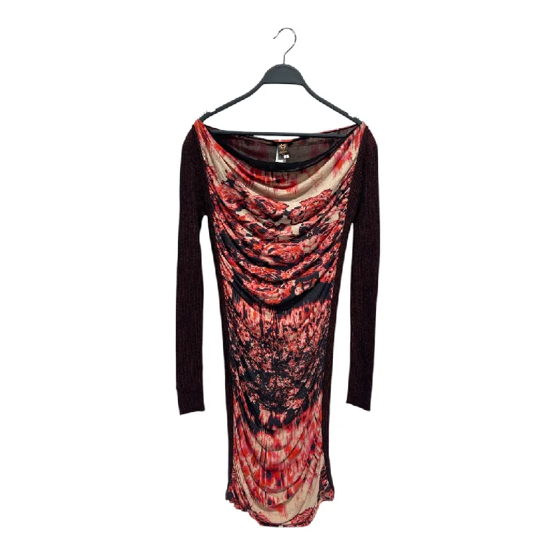 Women's Clothing Sale Online Jean Paul GAULTIER SOLEIL/LS Dress/S/Cotton/RED/FLORAL