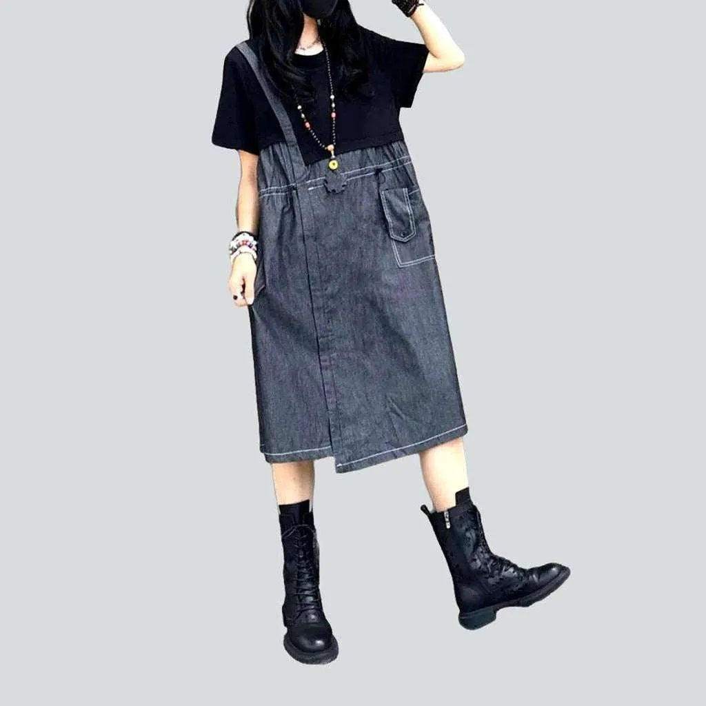 Fashionista Favorites Dark jean caftan dress