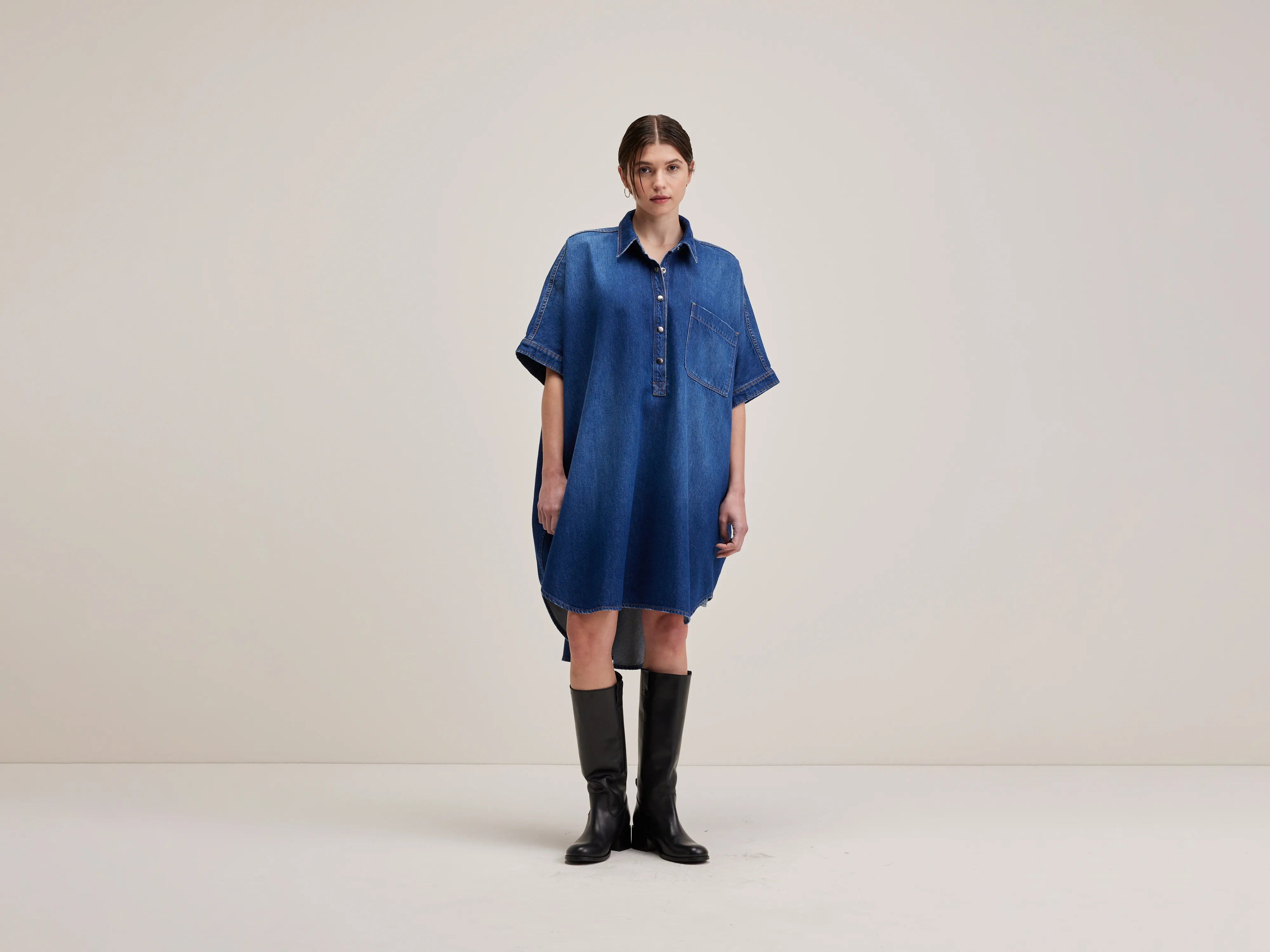 VIP Member Discount Klenn shirt dress (242 / W / BLUE STONE)
