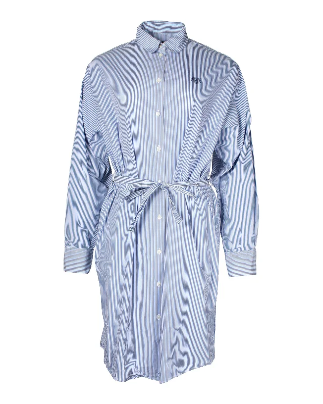 Innovate Your Wardrobe Kenzo Striped Shirt Dress in Blue Cotton