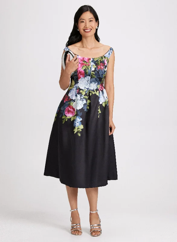 New Season Fashion Preview Sale Floral Placement Print Dress