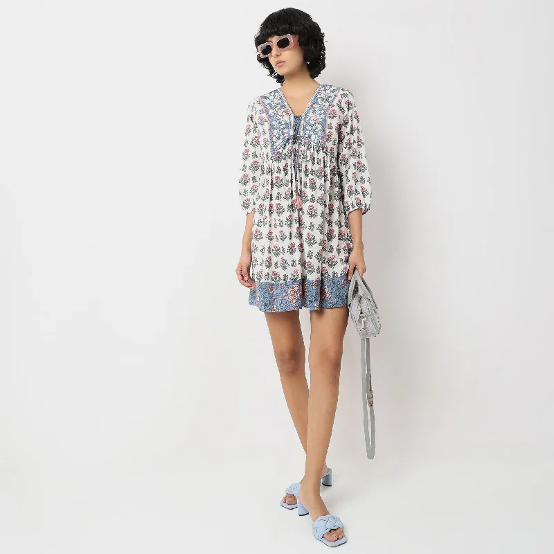 Trending Items Flare Fit Printed Dress