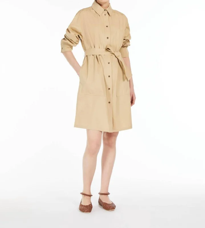 Elegant Style Weekend Virgus Poplin Shirt Dress In Colonial