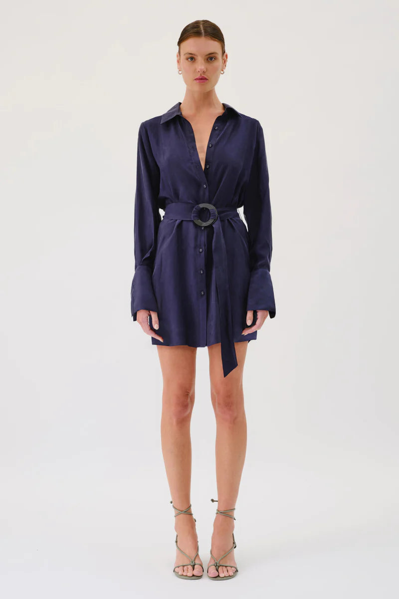 Limited Time Flash Sale Suboo Jasper Mini Shirt Dress - Navy