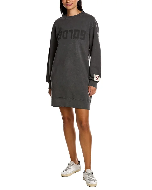 Women's Fashion Clothing Golden Goose Logo Sweatshirt Dress