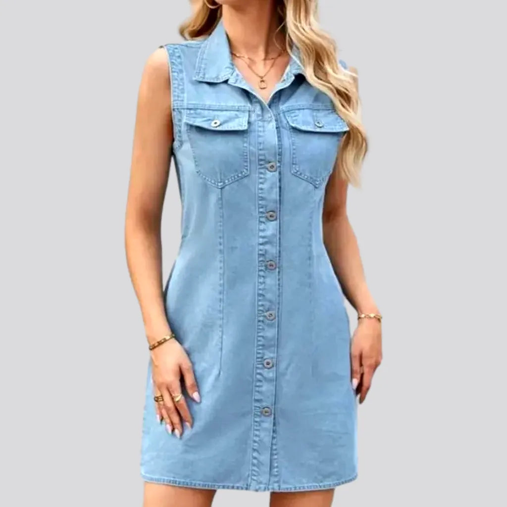 Casual Chic Clothing Mini light 90s jeans dress