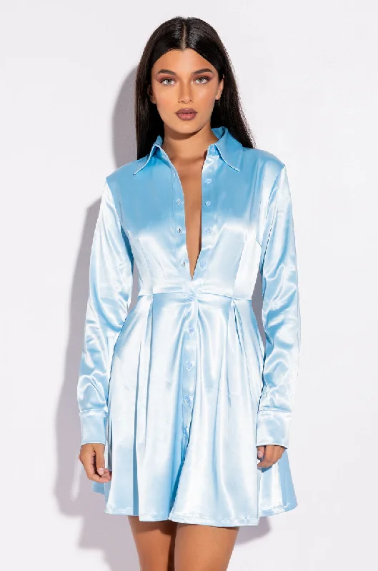 First Order Discount SPRING FORWARD OPEN BACK SHIRT DRESS