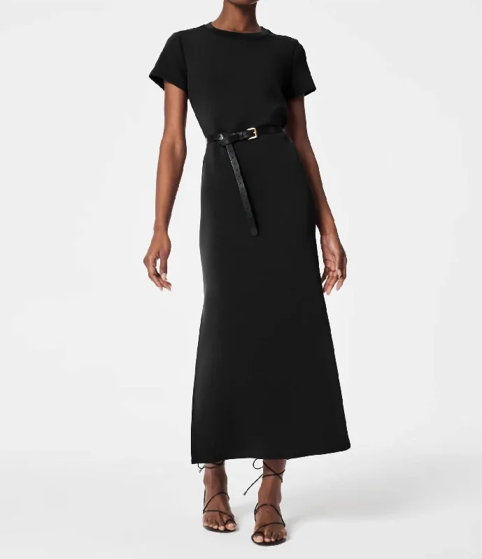 Day To Night Styles Airessentials Maxi T- Shirt Dress In Very Black