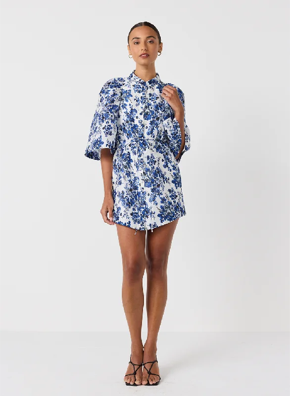 Exclusive Discount Augusta Silk Linen Mini Shirt Dress