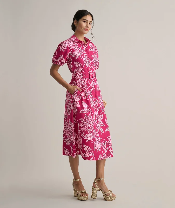 Trendy Outfits For Girls Stretch Cotton Jackie Midi Shirt Dress