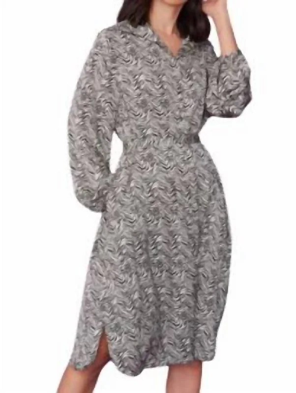 Style Breakthroughs Print Silk Shirt Dress In Zebra