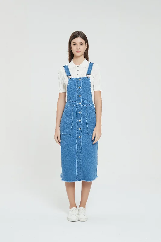 Sophisticated Style DENIM OVERALL DRESS byMM