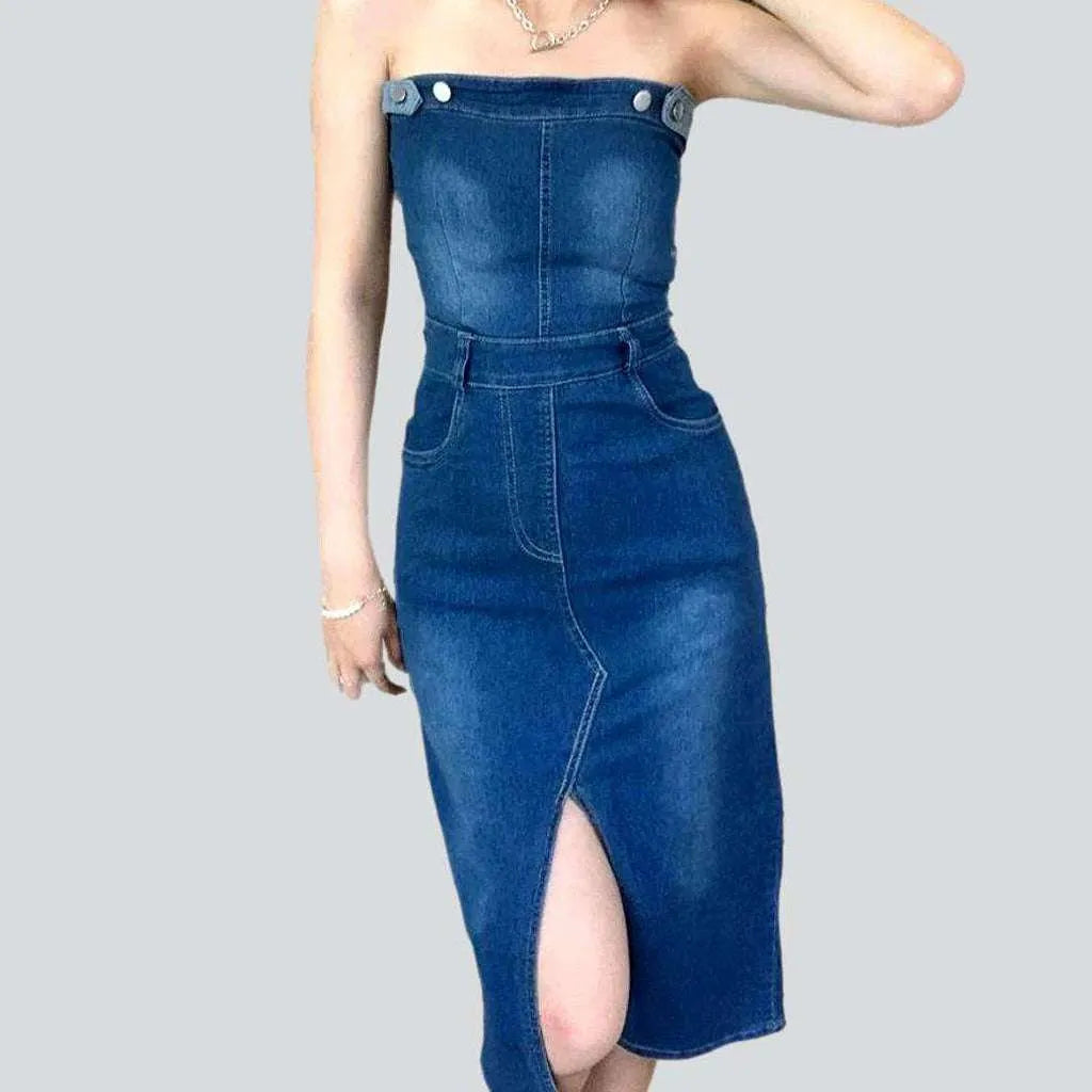 Durable Fashion Picks Classic medium jean dress