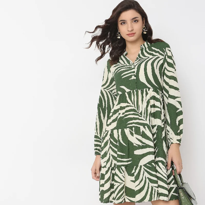 Early Bird Offer Regular Fit Printed Dress