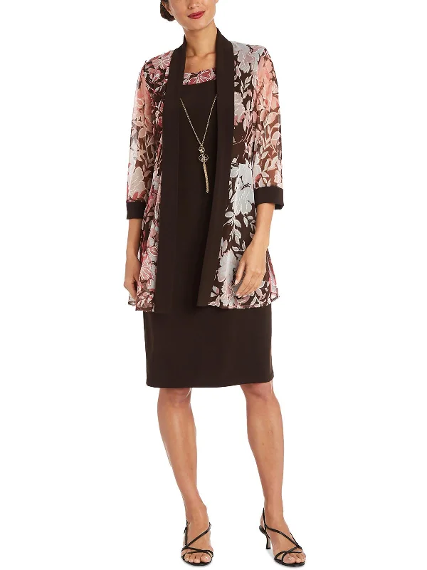 Flash Sale Fever Plus Womens Floral Print Party Wear Two Piece Dress