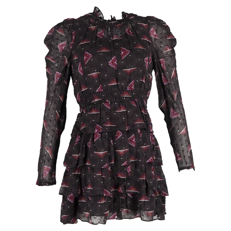 New Arrival Discounts Ba&sh Catia Printed Dress in Multicolor Viscose