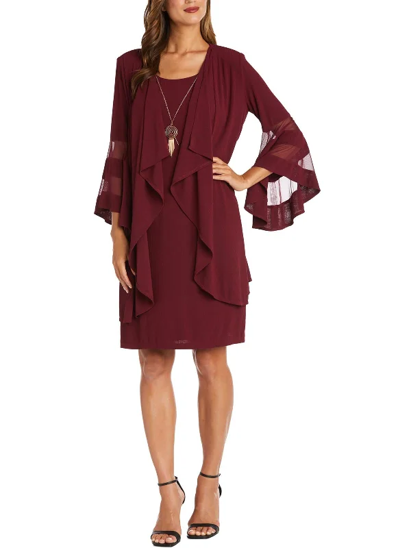 Clothes For Woman Womens Textured Knee Two Piece Dress
