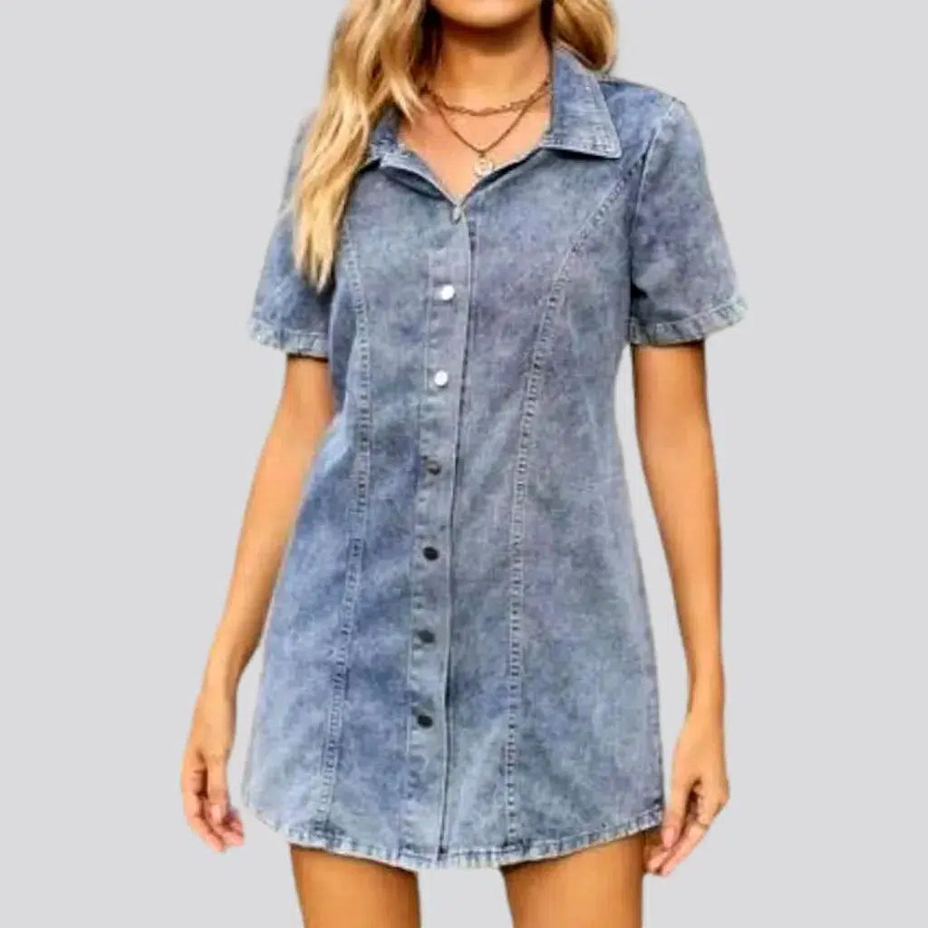 Special Offers Fashion acid mini jean dress