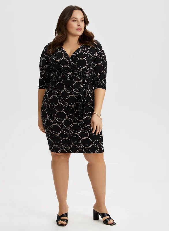 Seasonal Fashion Circle Print Dress
