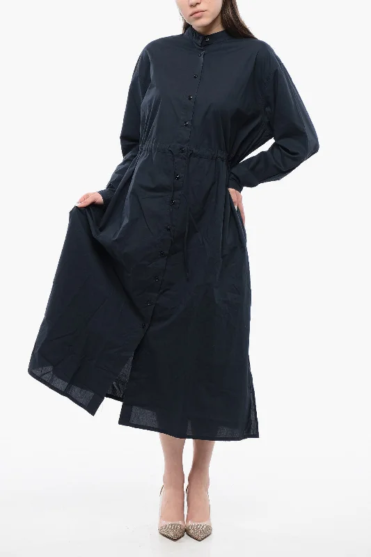 Trendy Outfits For Ladies Woolrich Popeline Shirt Dress with Drawstringed Waist