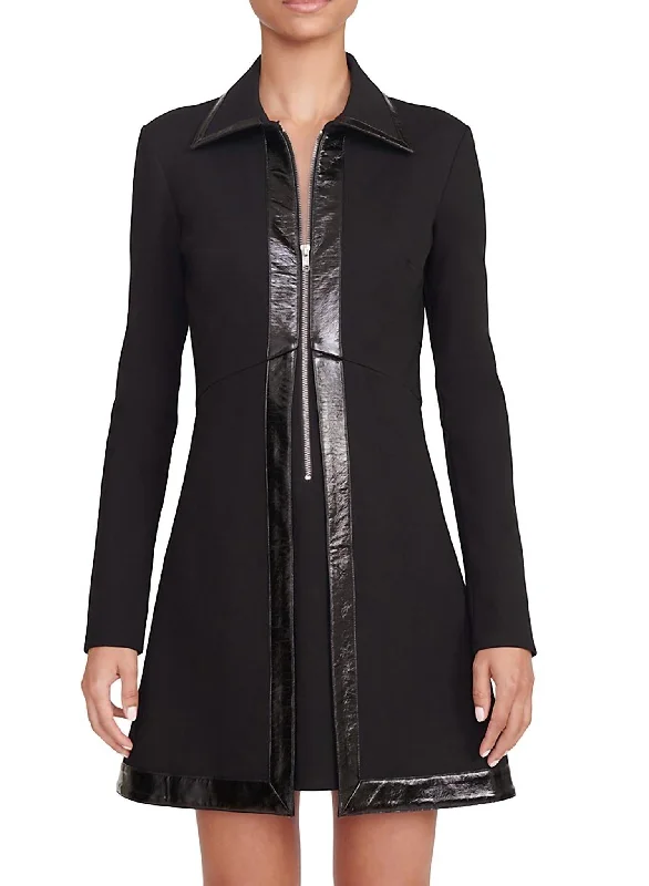 Elegant Attire For The Modern Lady Assemblage Mini Shirt Dress In Black