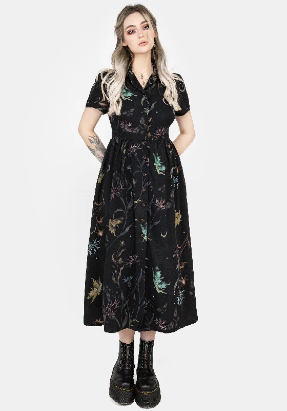 Effortless Style, Endless Impact Rosanella Floral Print Midi Shirt Dress