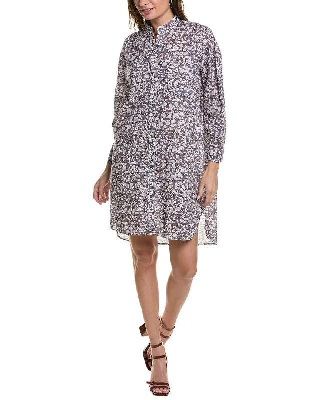 Step Ahead, Lead The Trend Johnny Was Mandarin Collar Shirt Dress