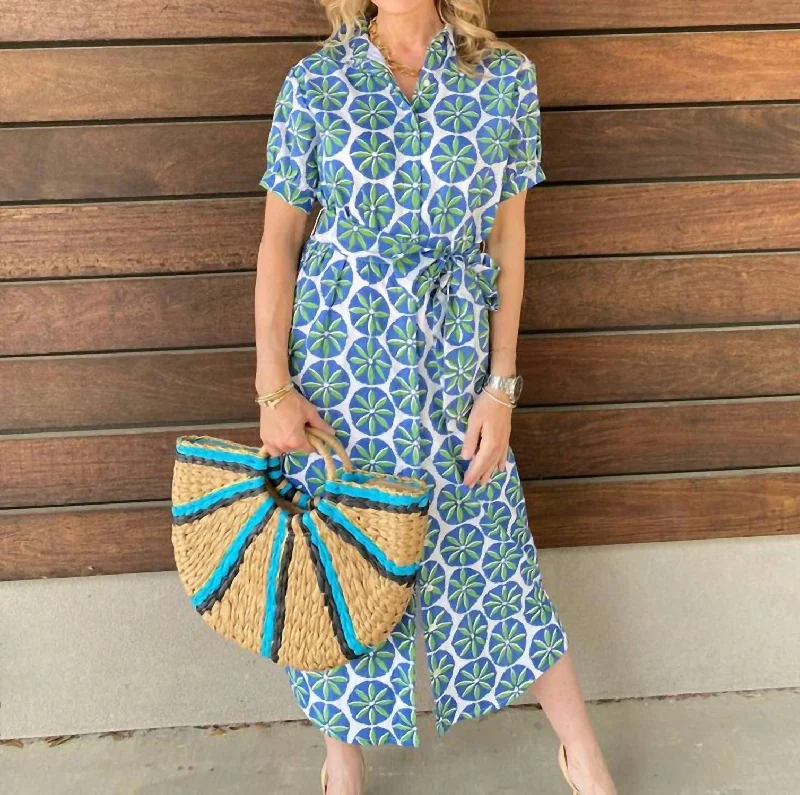 Quality Driven Apparel Rosie Middy Shirt Dress In Sand Dollar