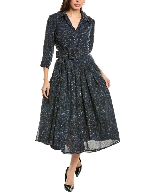 Plus Size Women Wear SAMANTHA SUNG 3/4 SLEEVE LONG SHIRT DRESS
