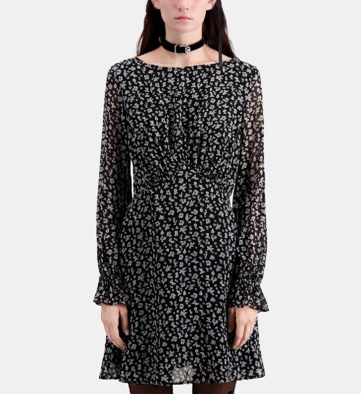 Sophisticated Style Short Floral Printed Dress