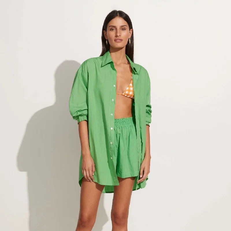 Budget Friendly Vega Shirt Dress (Green)