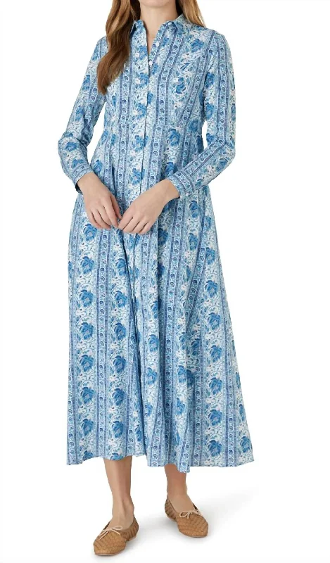 Save Big Classic Shirt Dress In Mumbai Stripe Blue