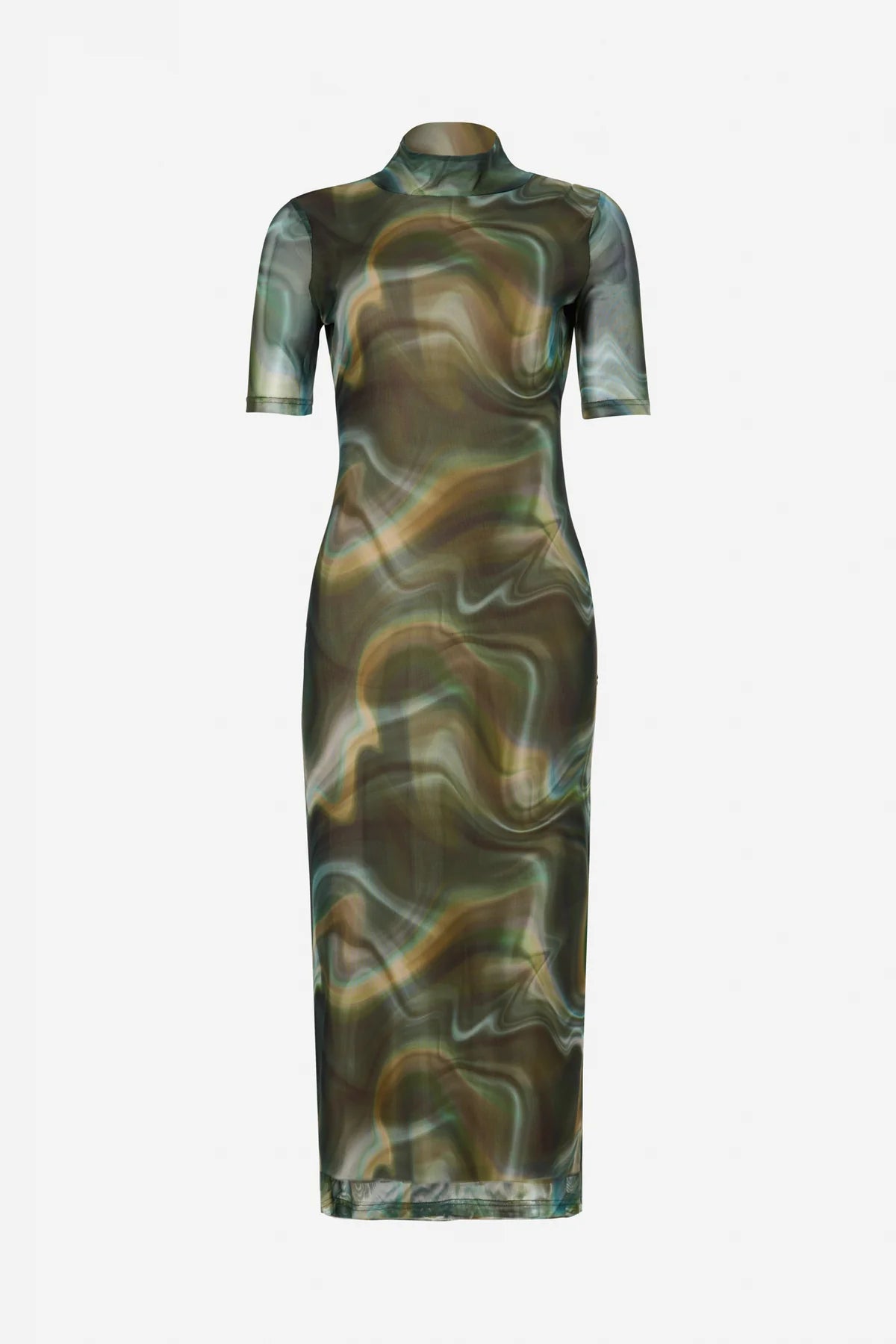 Best Sellers Sofia Irina Mesh Dress - Green Print