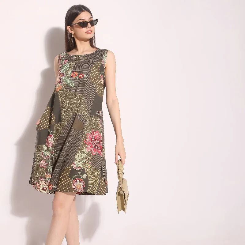 Online Impressions Boutique Straight Fit Printed Dress