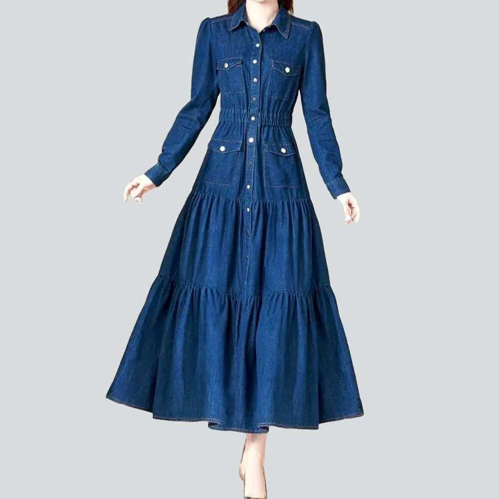 Online Boutiques Clothing 90s medium wash jean dress