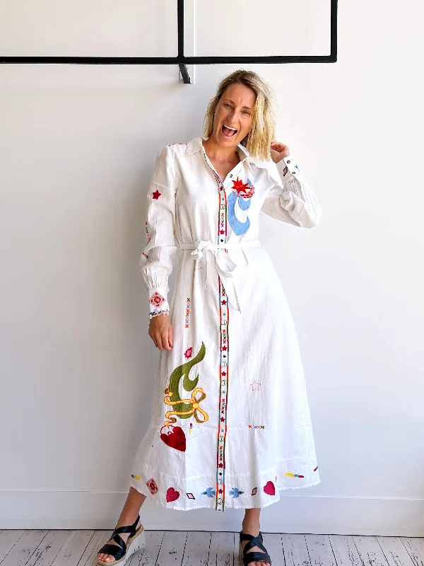 Versatile Wardrobe Essentials Cream Enchanted Shirt Dress