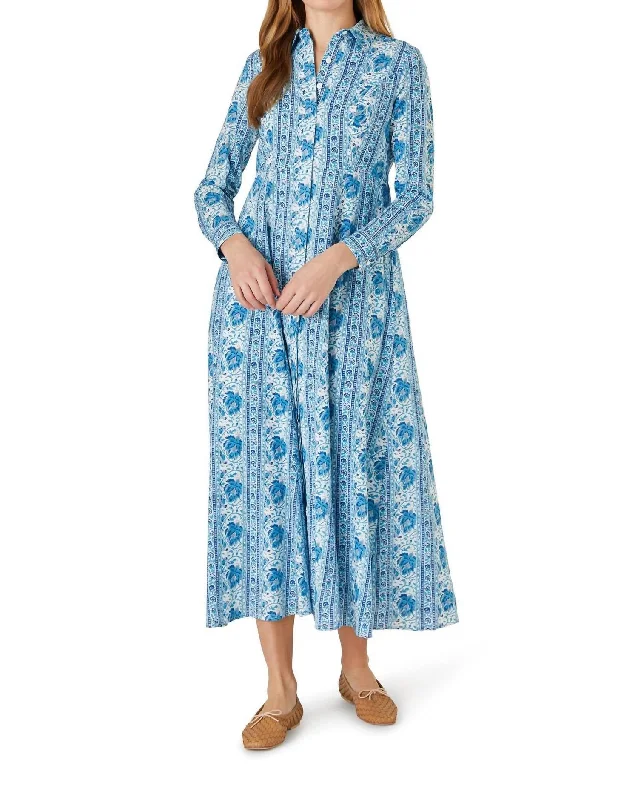 Crazy Price Slashing Classic Shirt Dress In Mumbai Stripe Blue