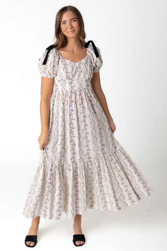 High End Fashion Citrus Swiss Dobby Print Dress