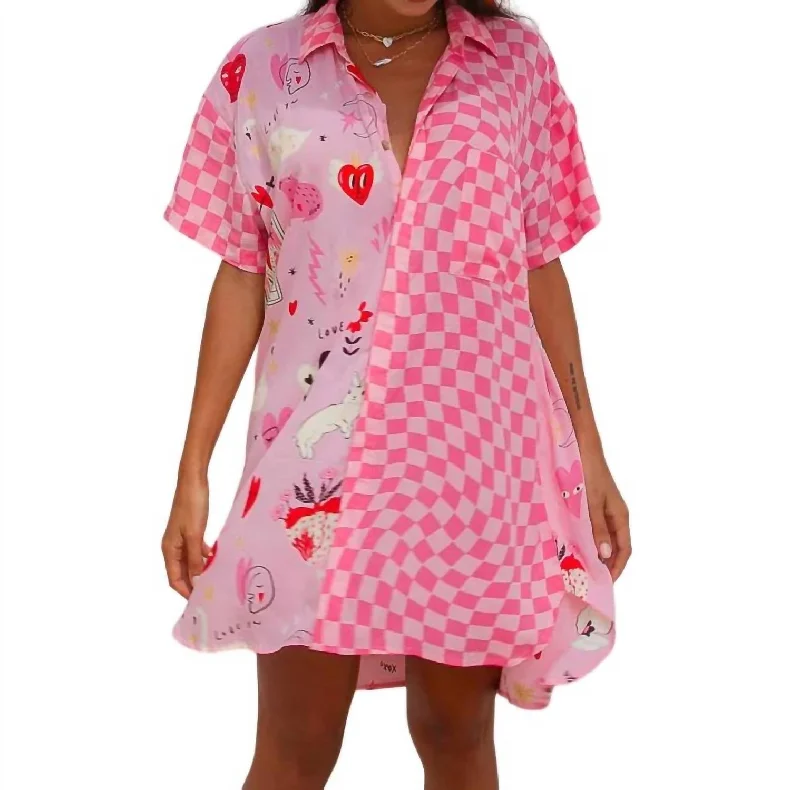 Unbeatable Prices Valentines Shirt Dress In Pink
