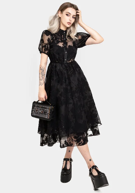 Bold Prints Casual Chic Spectre Layered Midi Shirt Dress