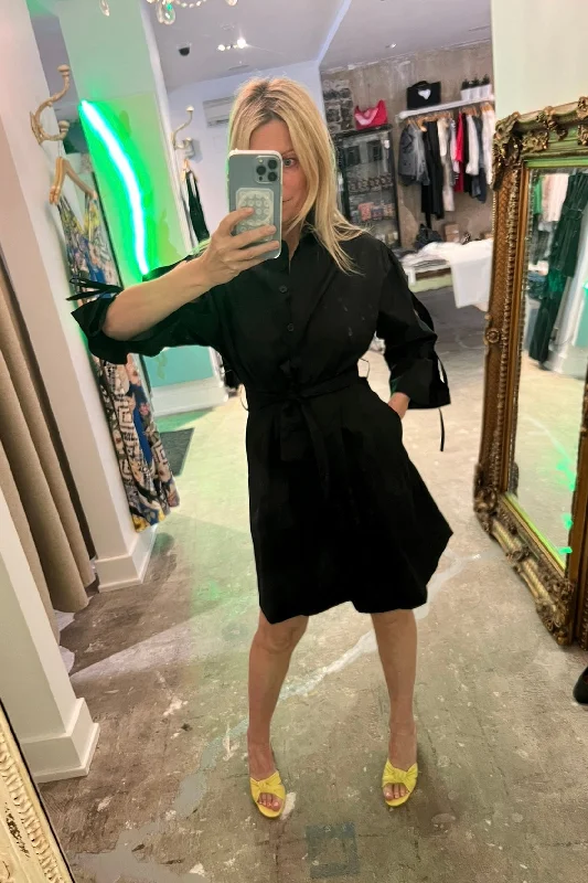 Chic Styles Liu Jo - Belted Poplin Shirt Dress