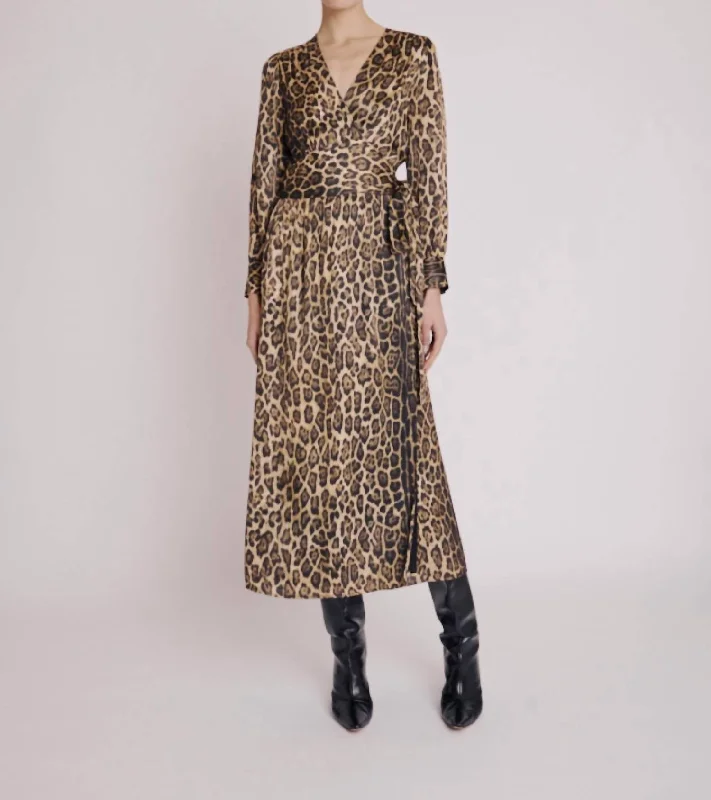 New Season Fashion Preview Long Printed Dress In Leopard Print