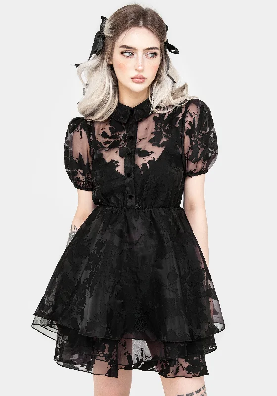 Women Fashion Spectre Layered Mini Shirt Dress