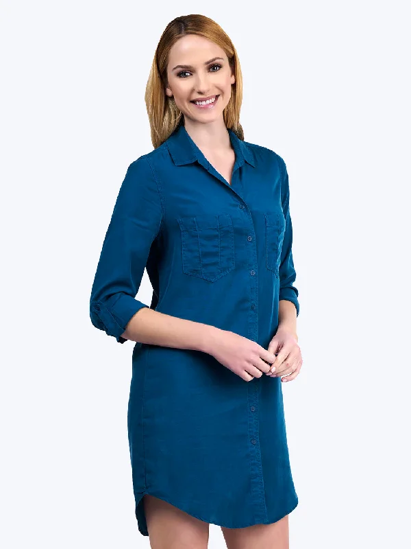 Casual Chic Tianello "Ivy" Light Weight TENCEL™ Savoir Shirt Dress