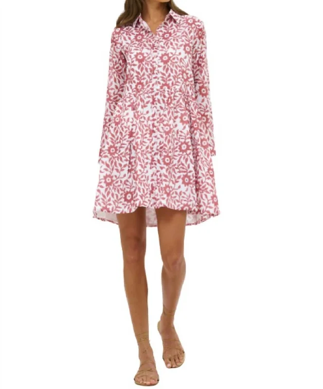Trendy Outfits For Ladies Long Sleeve Shirt Dress In Jakarta Brown